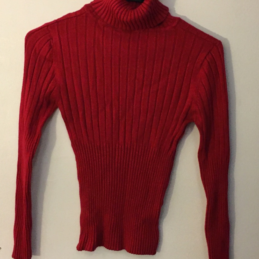 Red Turtleneck sweater